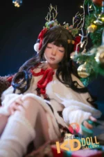 148cm/4ft10 C-cup Silicone Head Sex Doll – Beizhi (Closed-Eye Version)：圖片 7