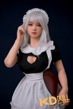 148cm/4ft10 C-cup Silicone Head Sex Doll – Maid