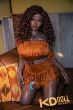 156cm/5ft1 E-cup Silicone Head Sex Doll – Takiyah：圖片 6