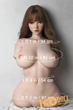 83cm/2ft9 H-cup Silicone Sex Doll Torso – Fukada Ryoko